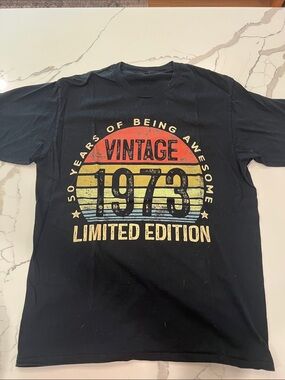 Vintage 1973 Limited Edition Graphic Tee - Black